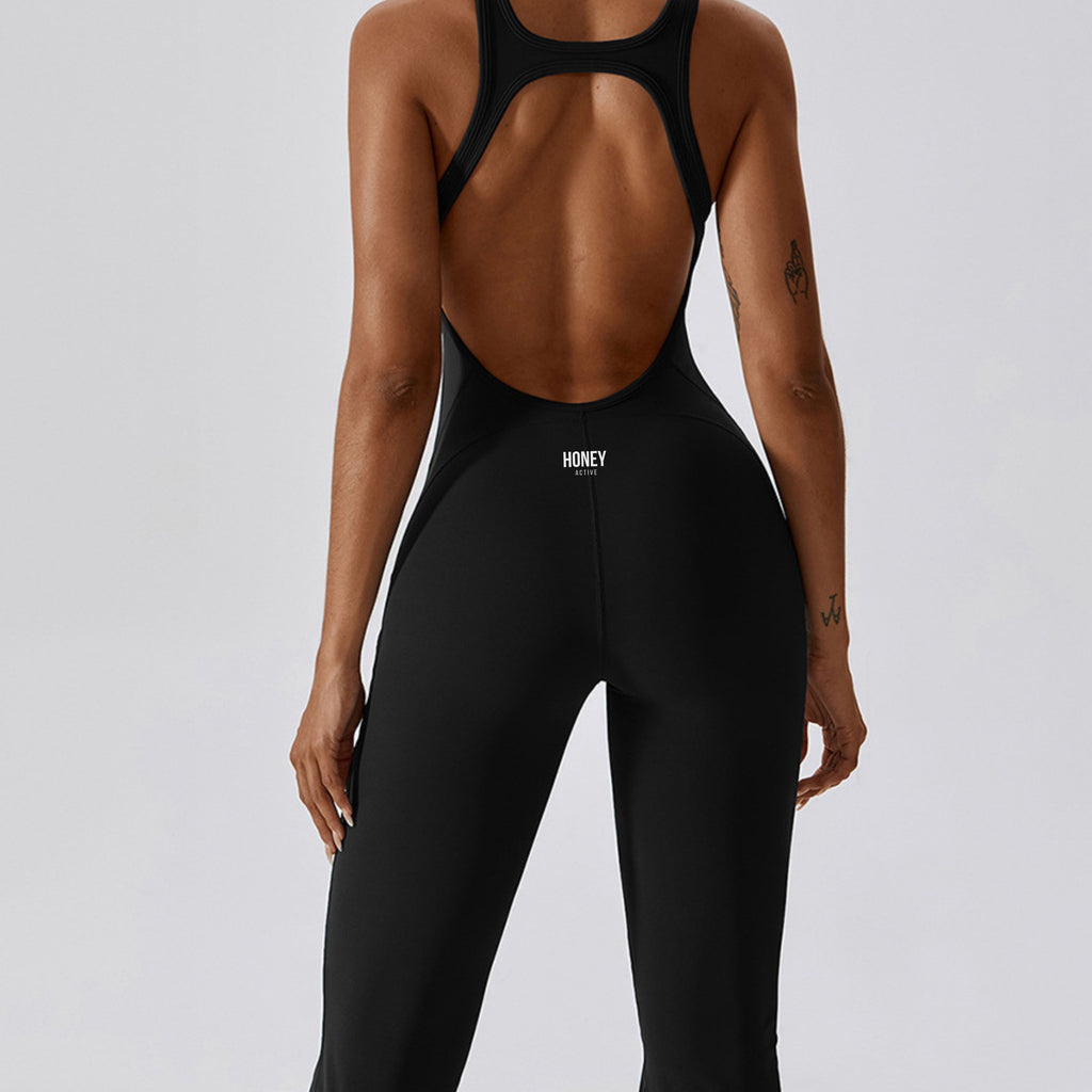 Open-back Flare Jumpsuit