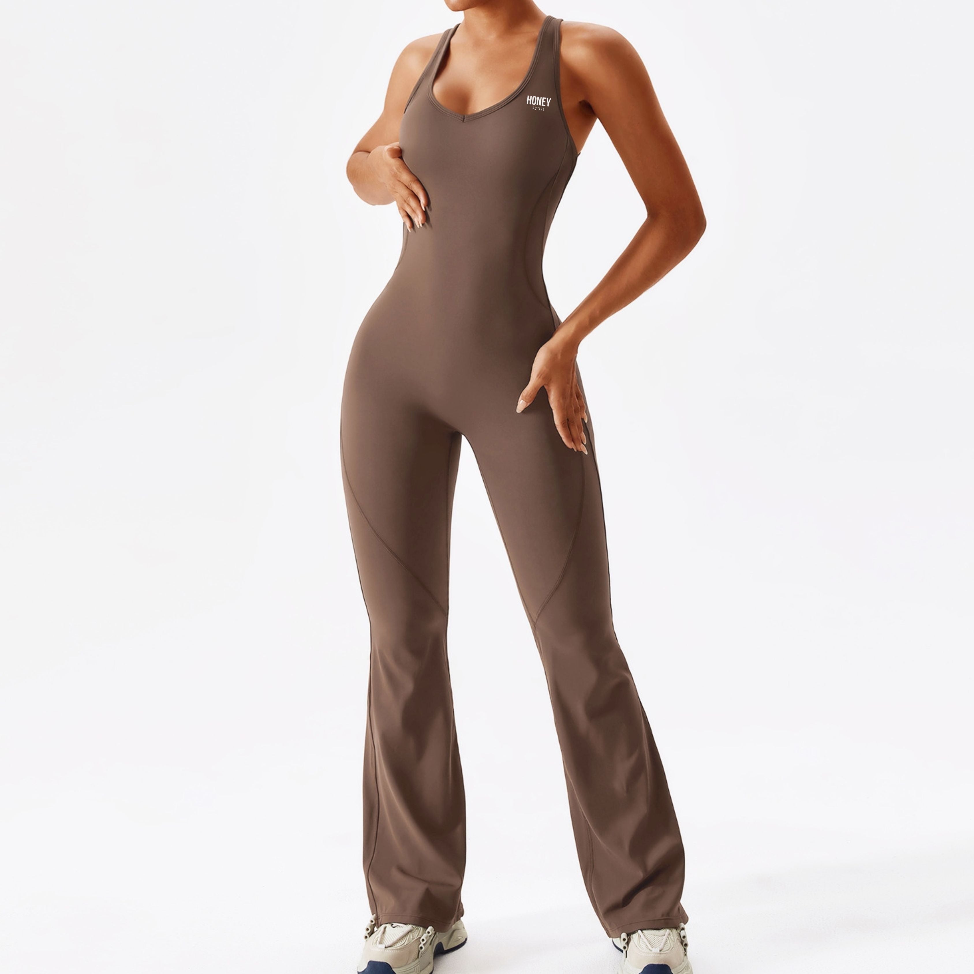 Open-back Flare Jumpsuit