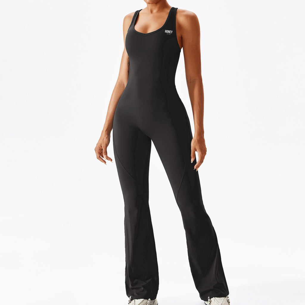 Open-back Flare Jumpsuit