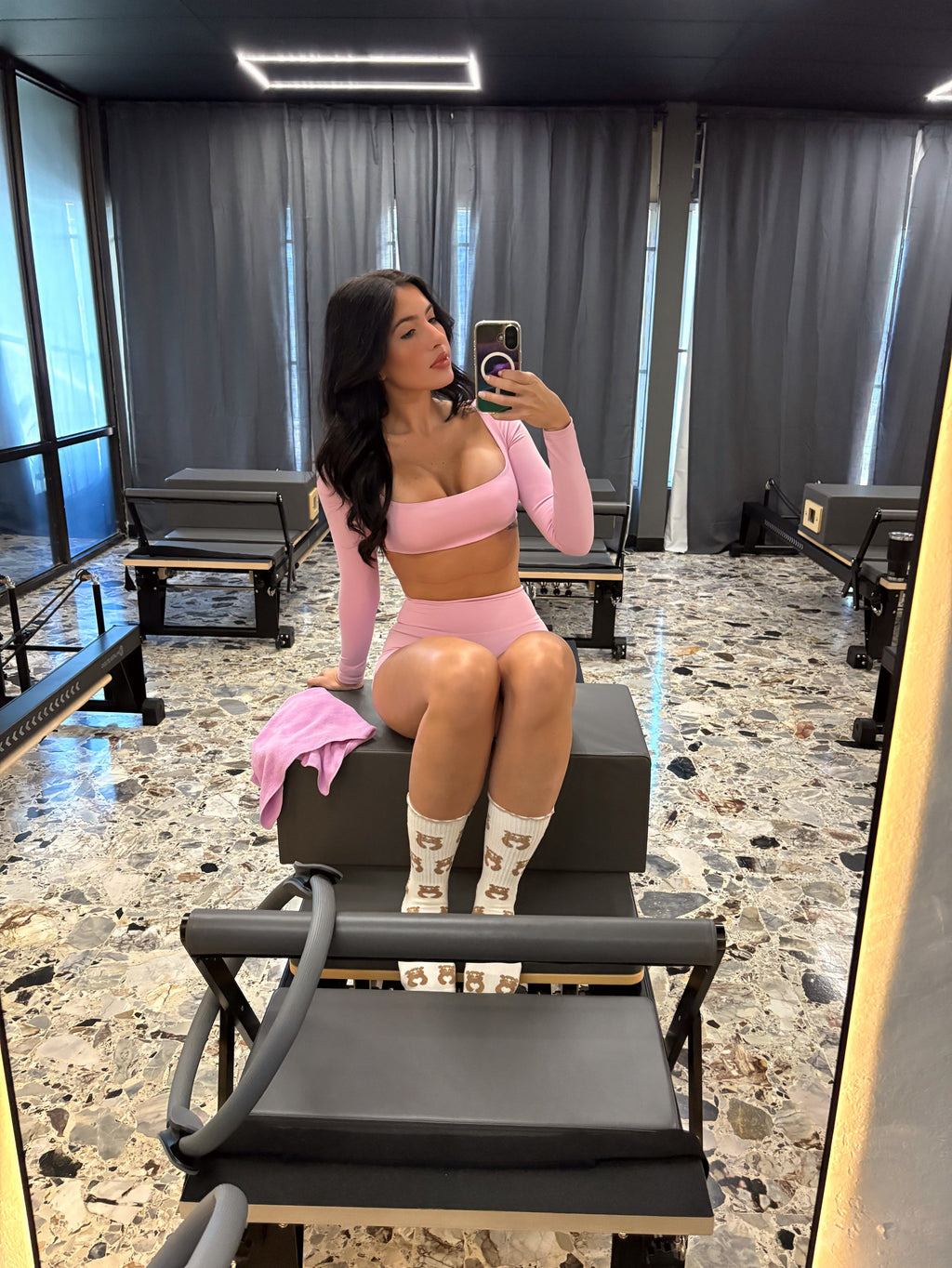 Honey Bear Grip Socks