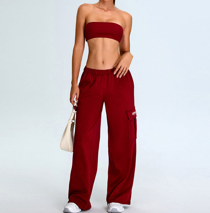 Strapless Ribbed Crop