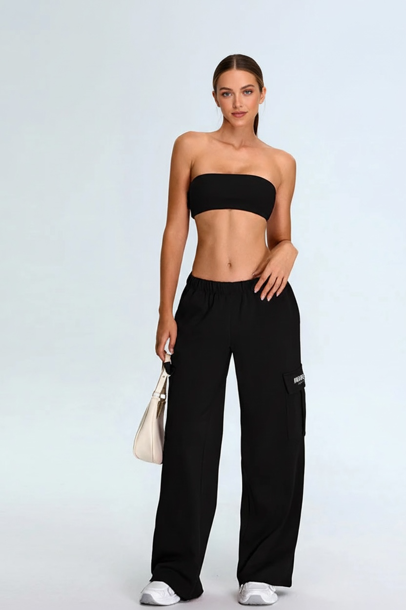 Strapless Ribbed Crop