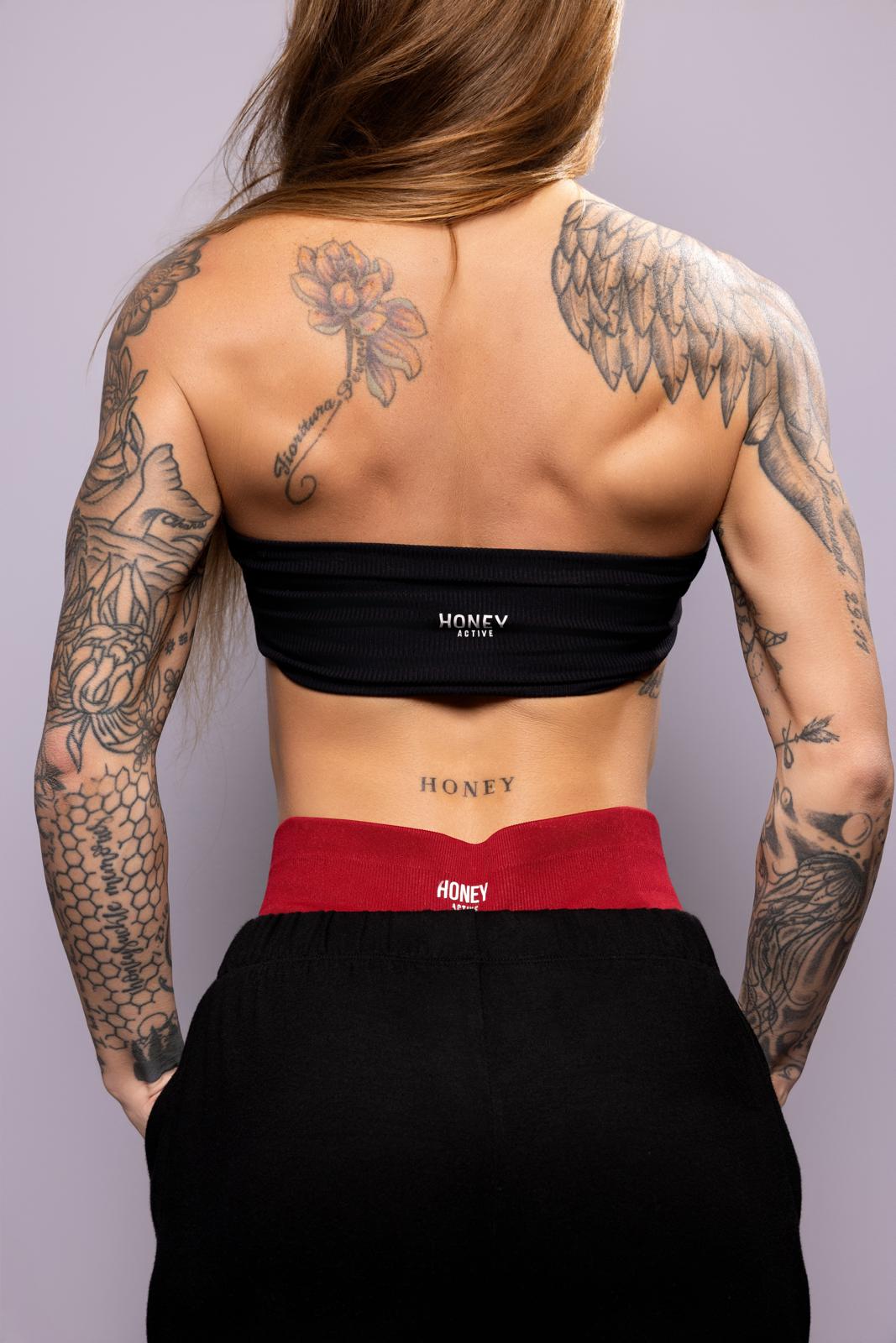 Strapless Ribbed Crop