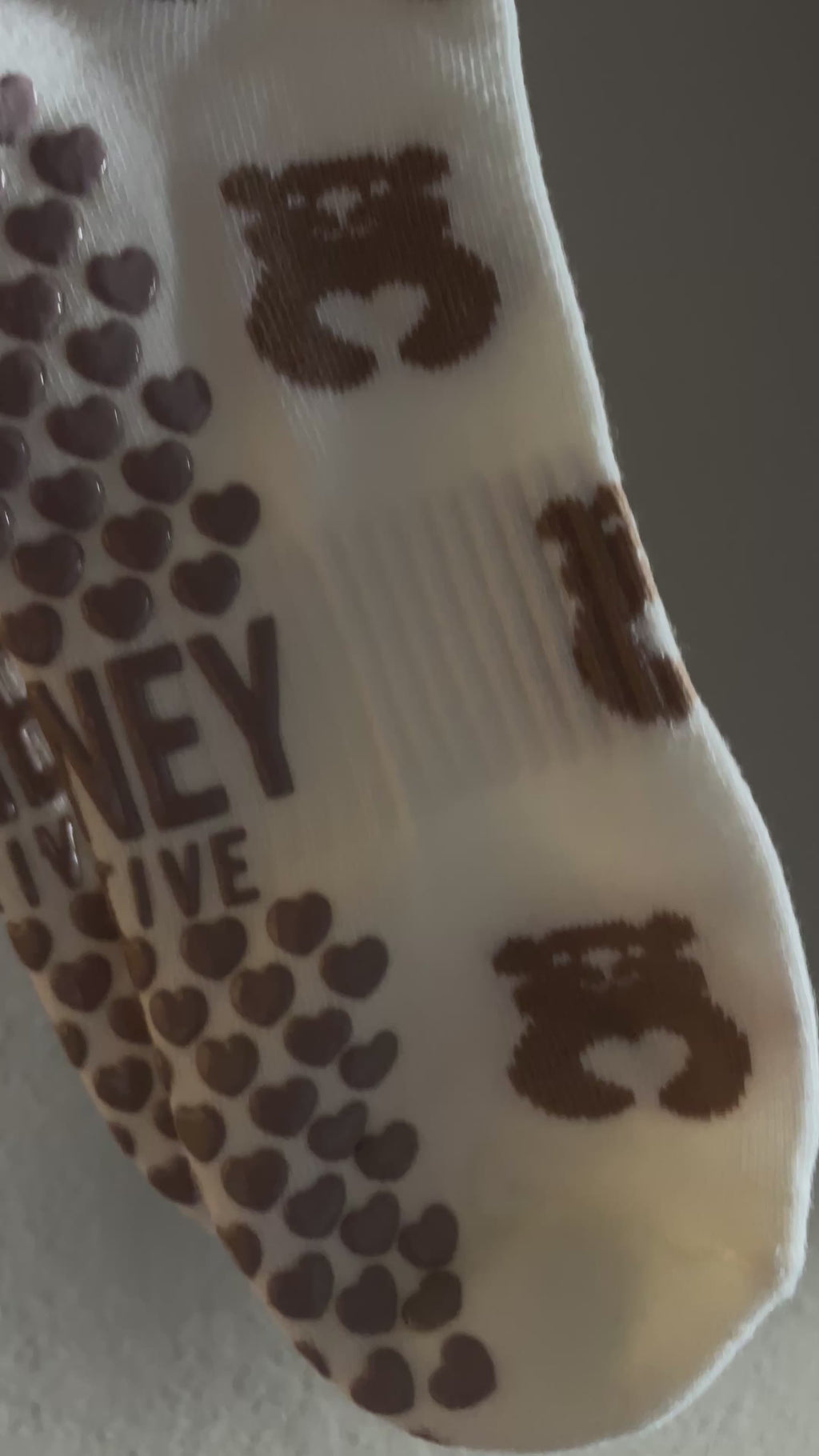 Honey Bear Grip Socks